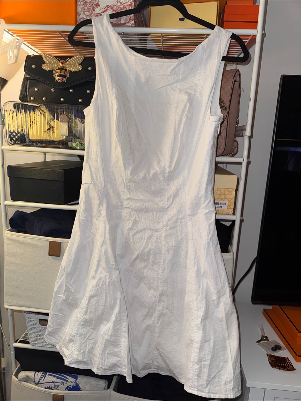 Abercrombie & Fitch White Sleeveless Mini Dress